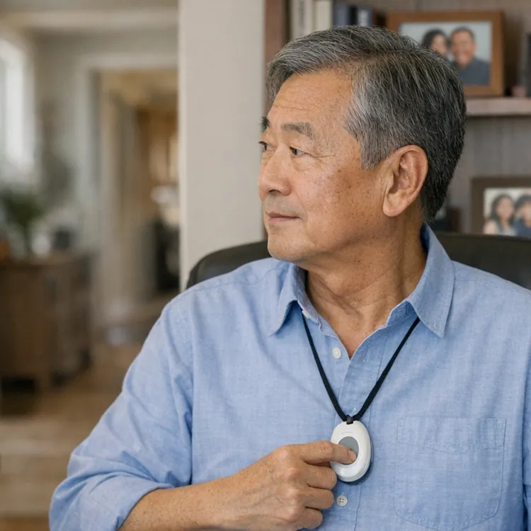 A medical alert device helps seniors stay safe and independent at home.