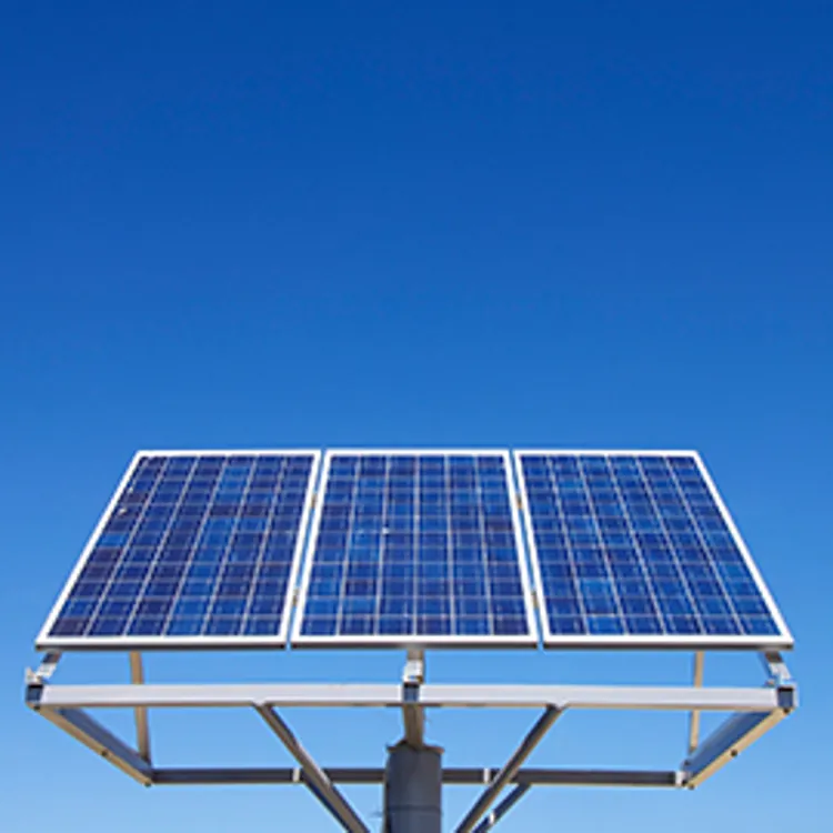 solar panels against blue sky