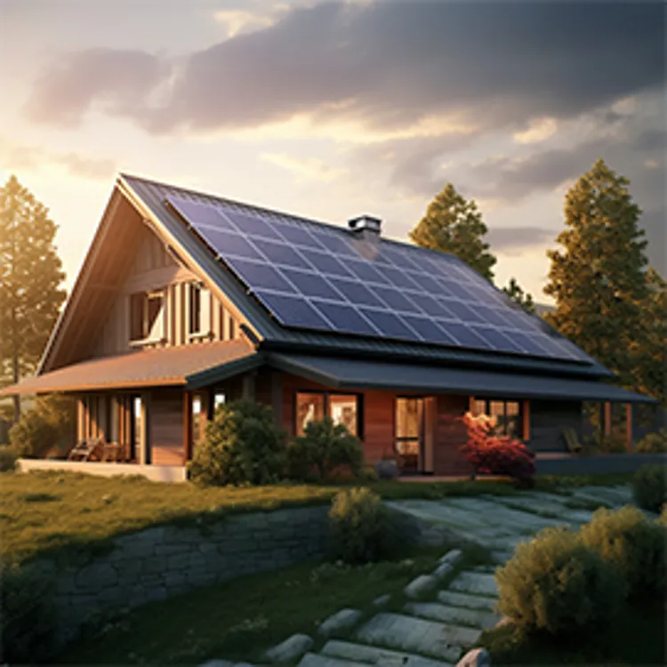 house with solar panels