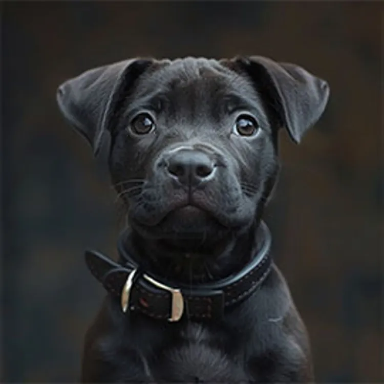 cute black puppy