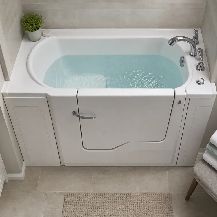 A walk in tub offers safer bathing options for seniors and those with mobility needs.