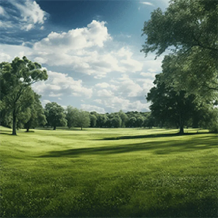 land with green grass and trees