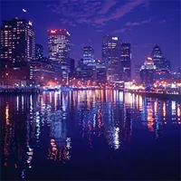 buildings along the riverside in Maryland