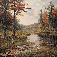 michigan river landscape