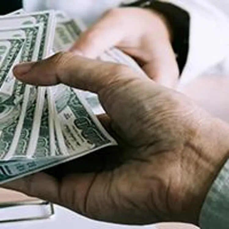 business men loaning money