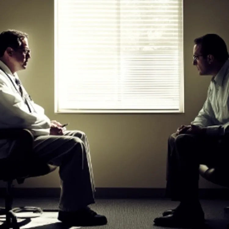 a doctor and patient in a therapy session