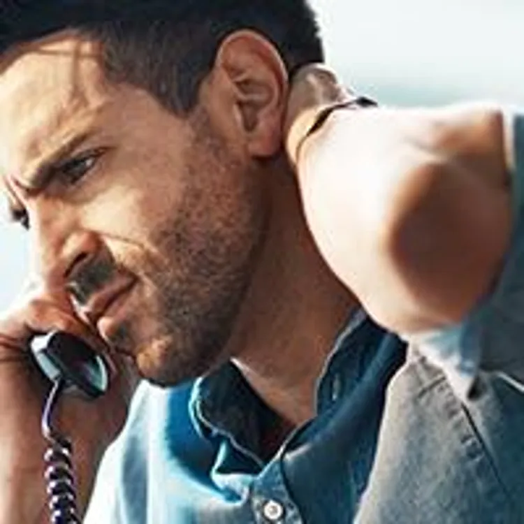 man on phone