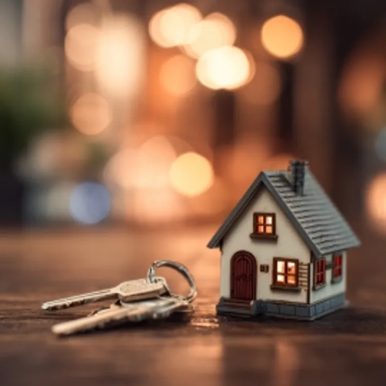 mini house beside a set of keys