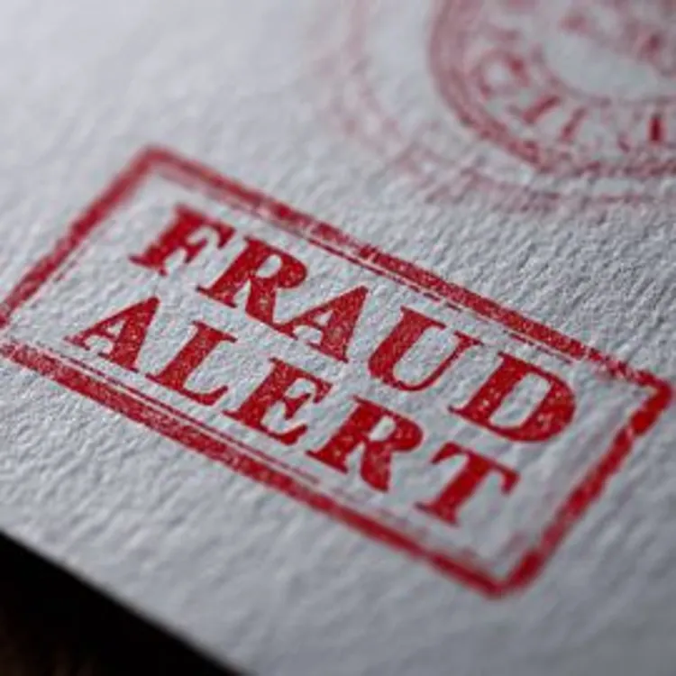 a document stamped with a fraud alert