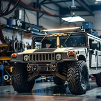 dark gray Hummer vehicle
