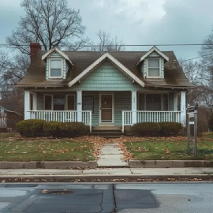 a two-storey house in Indiana