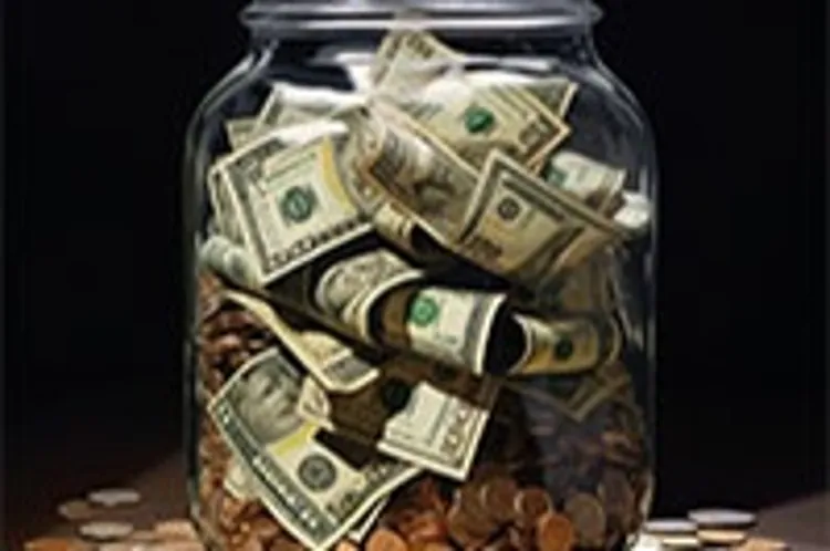 a jar full of money