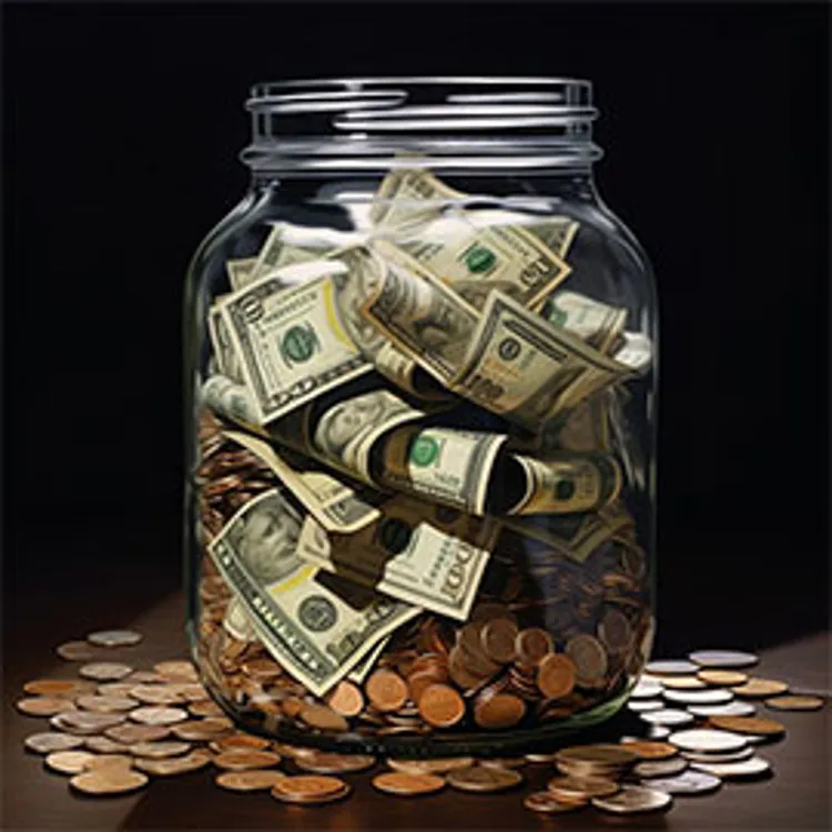 a jar full of money