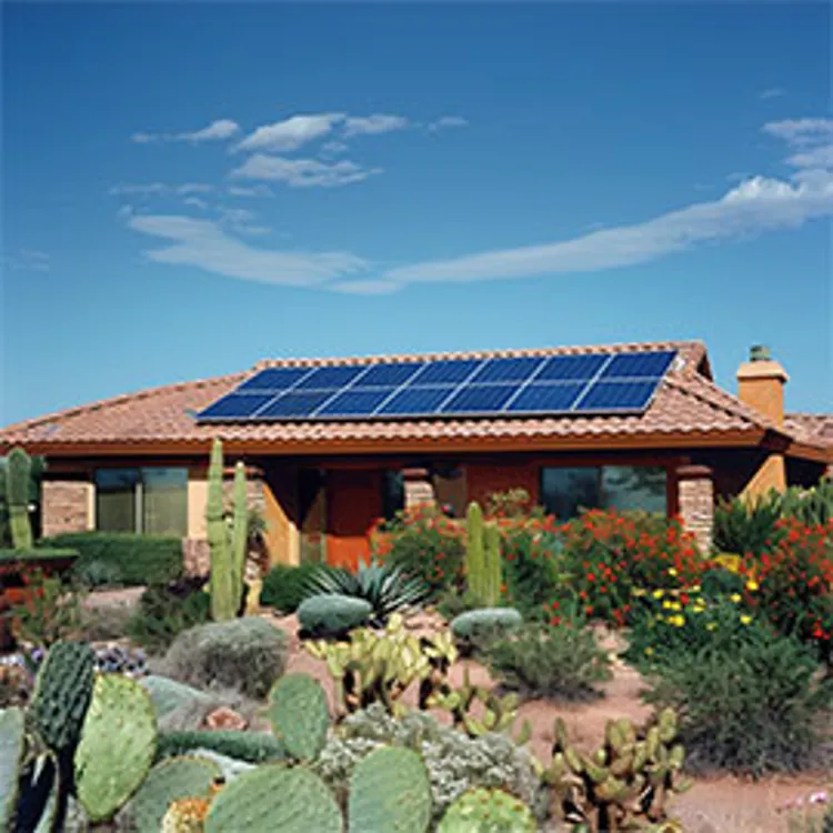 house with solar panels