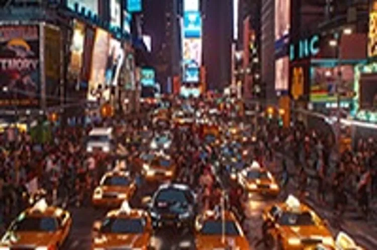a scene in new york city