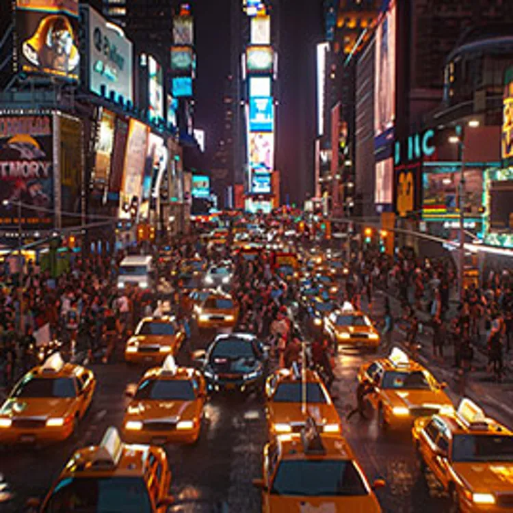 a scene in new york city