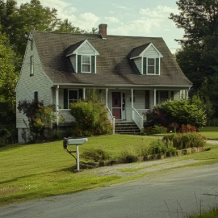 a two-storey house in Maine