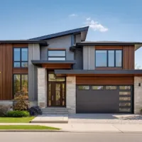 a modern two-story house