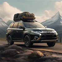 mitsubishi outlander on a mountain road