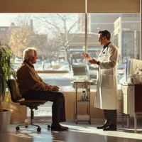 a doctor and his patient inside a clinic