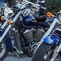 motorcycles lined up