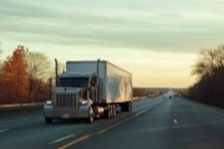 a moving truck on a highway in Connecticut