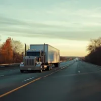 a moving truck on a highway in Connecticut
