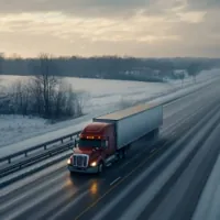a moving truck on a highway in Minnesota