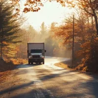 a moving truck on a highway in New Hampshire