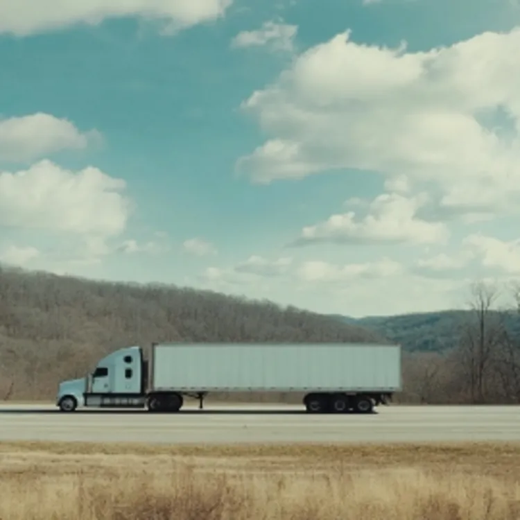 a moving truck on a highway in Tennessee