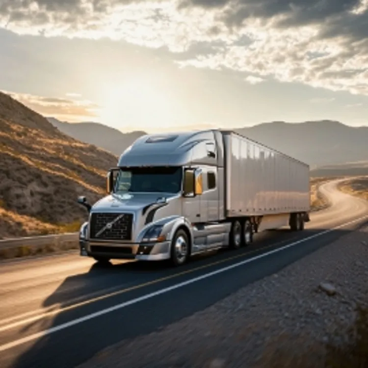 a moving truck on a highway in Utah