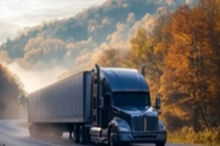 a moving truck on a highway in West Virginia