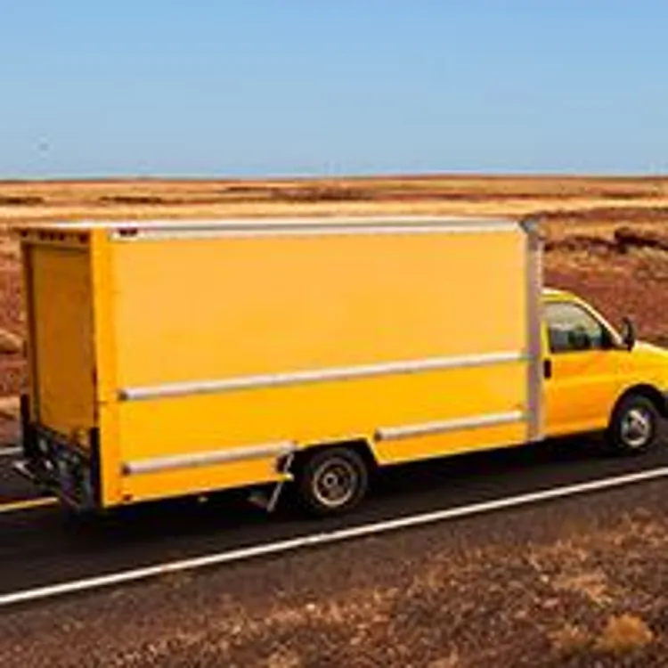moving truck driving