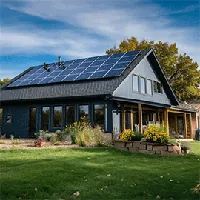 modern home with solar panels