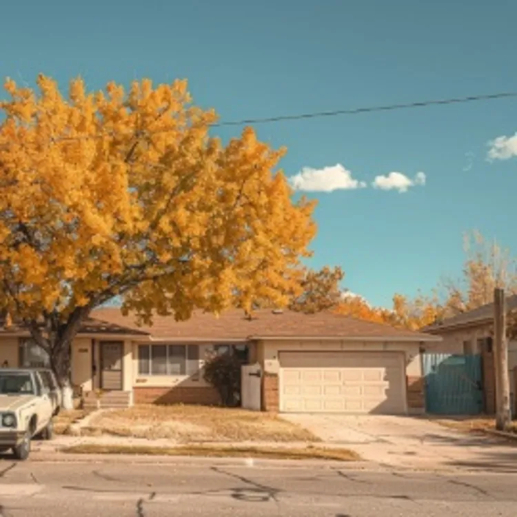 a one-storey house in New Mexico