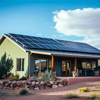 house in new mexico with solar panels on the roof