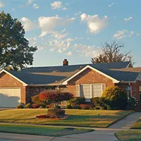 single detached home with a big lawn in Oklahoma