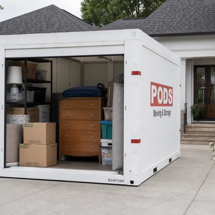 A portable storage container helps simplify the moving process for homeowners.