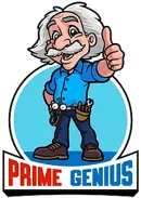 Prime Genius Heating and Air brand logo