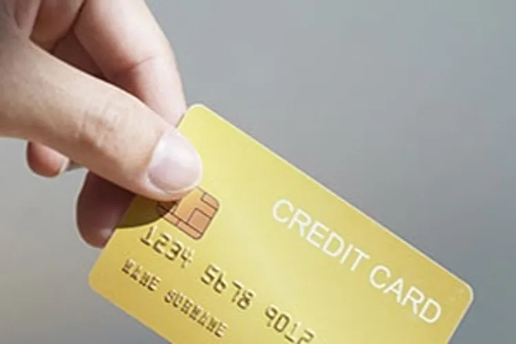 a hand holding a credit card