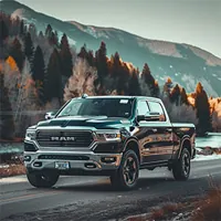 a ram on a mountainside road