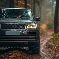 range rover on a dirt road