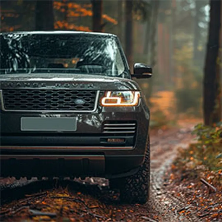 range rover on a dirt road