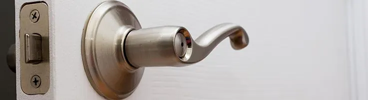 silver door knob