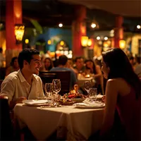 couple in a restaurant