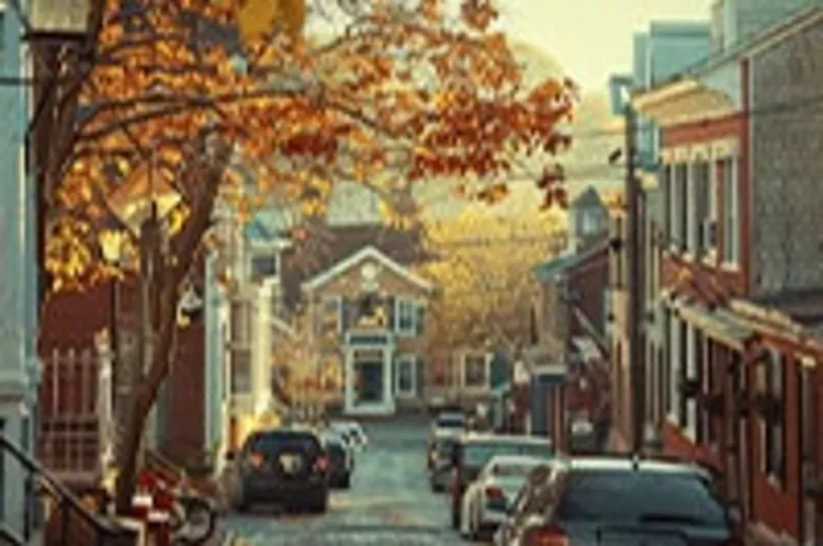 cars parked on the street in a residential area in rhode island