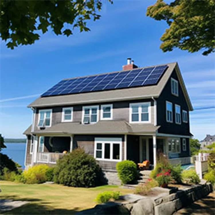 house in rhode island with solar panels on the roof