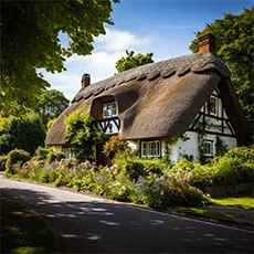 house with rustic roof