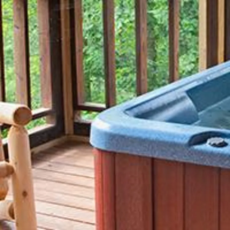 hot tub on porch