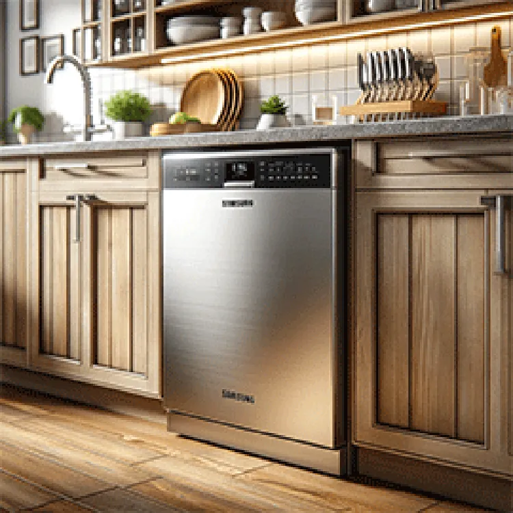 modern samsung dishwasher in a kitchen